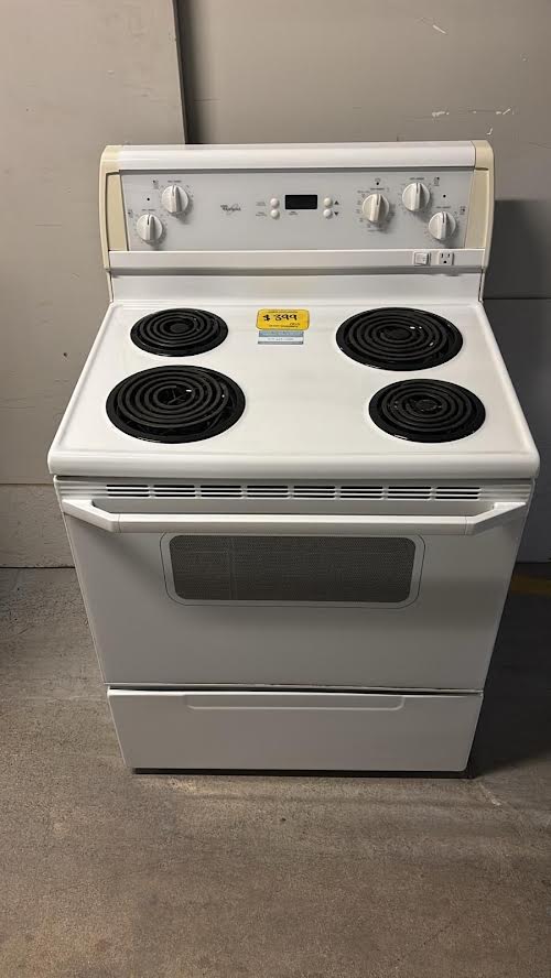 Used Whirlpool White Coil Top Stove CR10