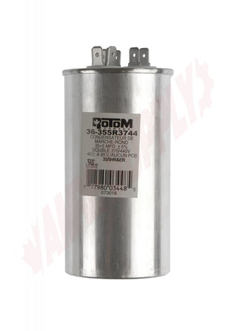 Rotom Dual Round Voltage Run Capacitor 35/5 MFD, 370/440v