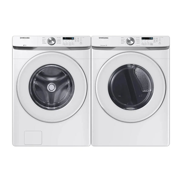 Samsung White Front Load Laundry Set WF45T6000AW, DVE45T6005W- Refurbished SET20