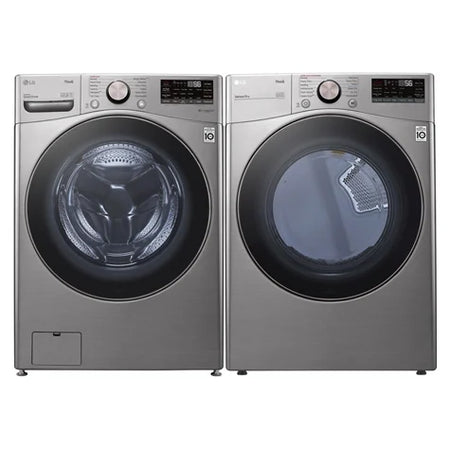 LG Chrome Front Load Laundry Set WM3400CV, DLE3400V - Refurbished SET36