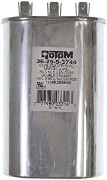 Rotom Dual Oval Voltage Run Capacitor 35/5 MFD, 370/440V