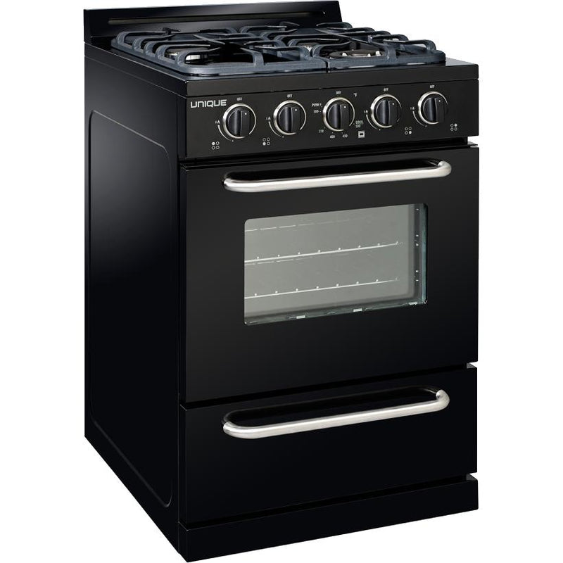 Unique Appliances 24-inch Freestanding Gas Range UGP-24G OF1 B IMAGE 1