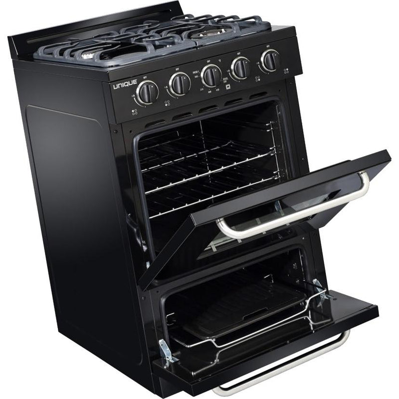 Unique Appliances 24-inch Freestanding Gas Range UGP-24G OF1 B IMAGE 2