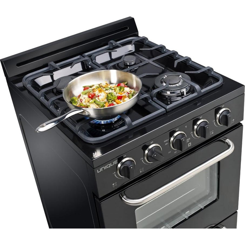 Unique Appliances 24-inch Freestanding Gas Range UGP-24G OF1 B IMAGE 5