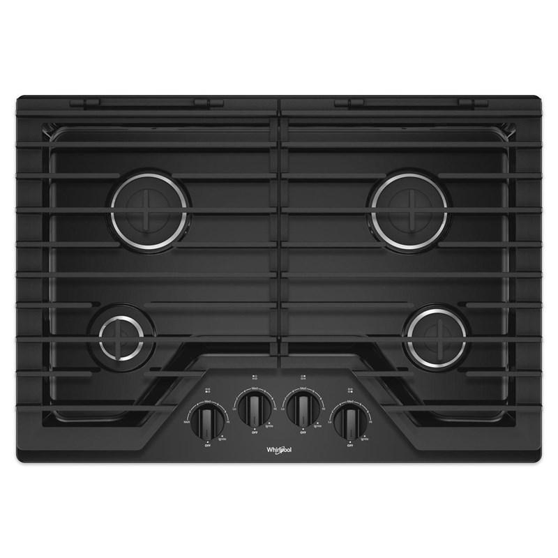 Whirlpool 30" Gas Cooktop with Hinged Cast Iron Grates WCG55US0HB - Scratch and Dent