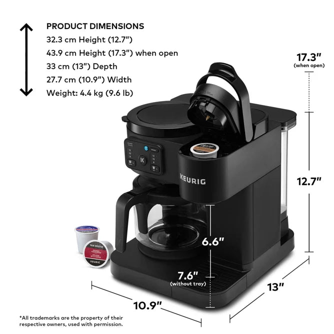 Keurig K-Duo Essentials Hot & Iced Single Serve K-Cup Pod & Carafe Coffee Maker (Gen 2) K5500 - Refurbished