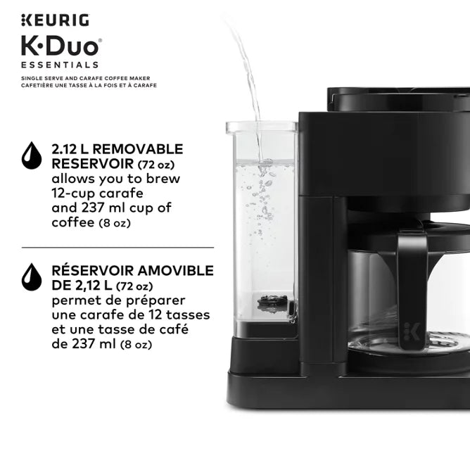 Keurig K-Duo Essentials Hot & Iced Single Serve K-Cup Pod & Carafe Coffee Maker (Gen 2) K5500 - Refurbished