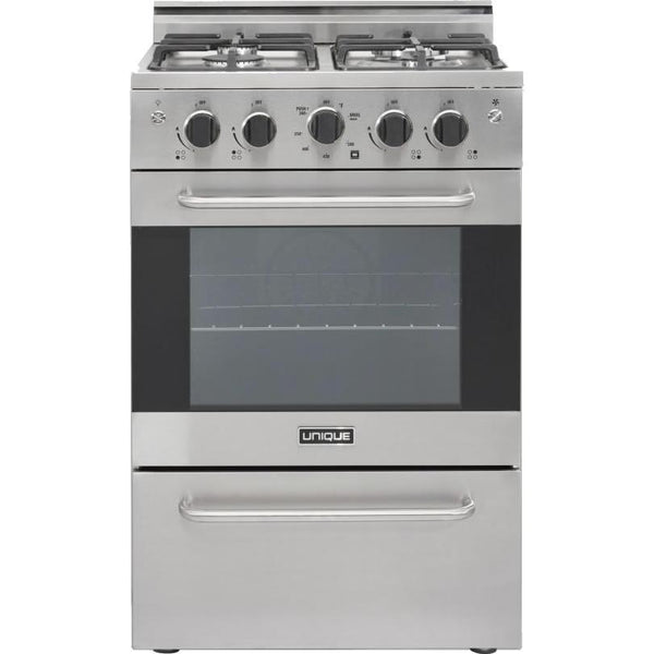 Unique Appliances 24-inch Freestanding Gas Range UGP-24V PC1 S/S IMAGE 1