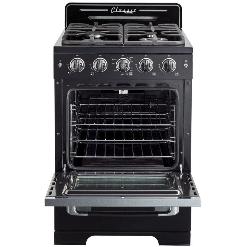 Unique Appliances 24-inch Freestanding Gas Range with Convection Technology UGP-24CR B IMAGE 2