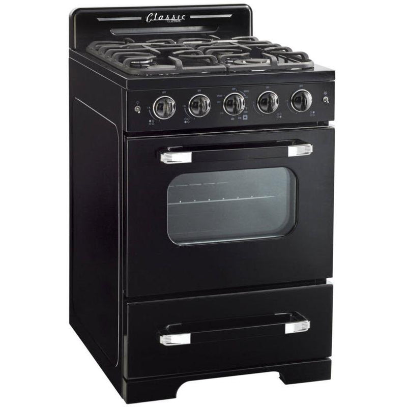 Unique Appliances 24-inch Freestanding Gas Range with Convection Technology UGP-24CR B IMAGE 3