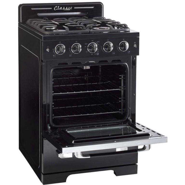 Unique Appliances 24-inch Freestanding Gas Range with Convection Technology UGP-24CR B IMAGE 4