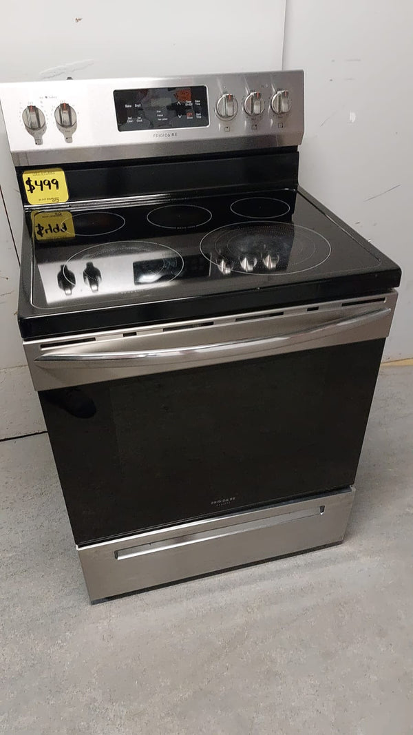 Used Frigidaire Stainless Steel Glass Top Range with Self Clean