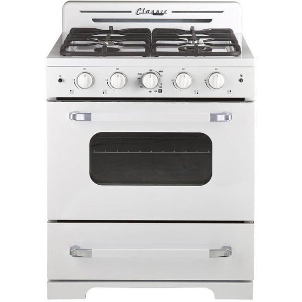 Unique Appliances 30-inch Freestanding Gas Range with Convection Technology UGP-30CR W IMAGE 1