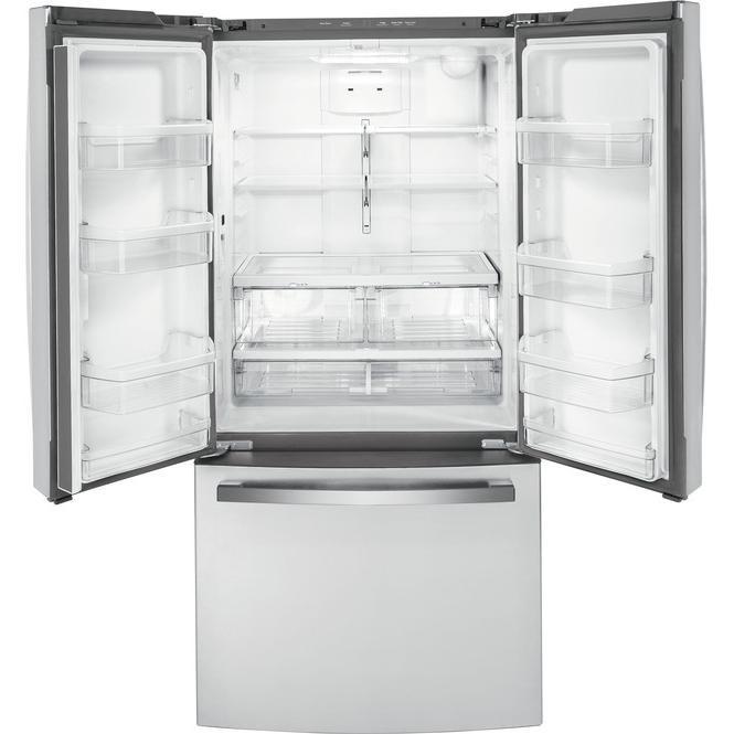 GE 33 inch 19 cu Counter-Depth French Door Fridge GWE19JYLFS - Floor Model