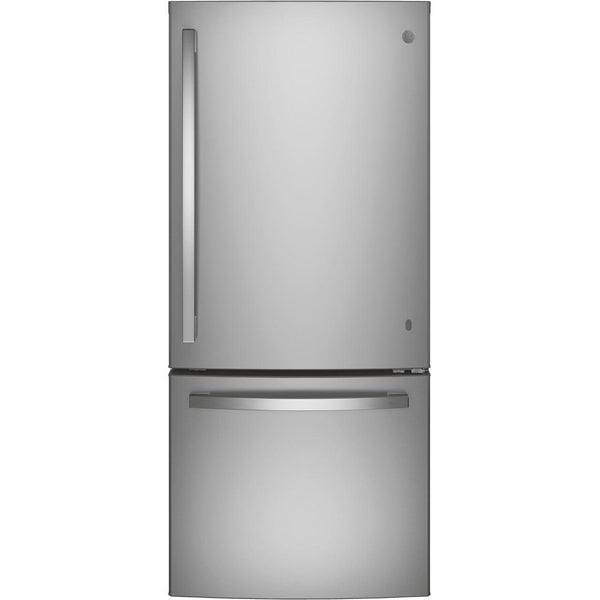 GE 30-inch, 21 cu.ft. Freestanding Bottom Freezer Refrigerator with Interior Ice Maker GDE21EYKFS IMAGE 1