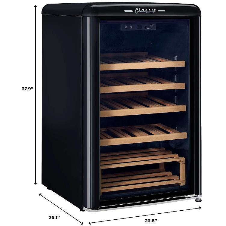 Unique Appliances 28-Bottle Classic Retro Wine Cooler with Single Zone UGP-125CR WF B IMAGE 9