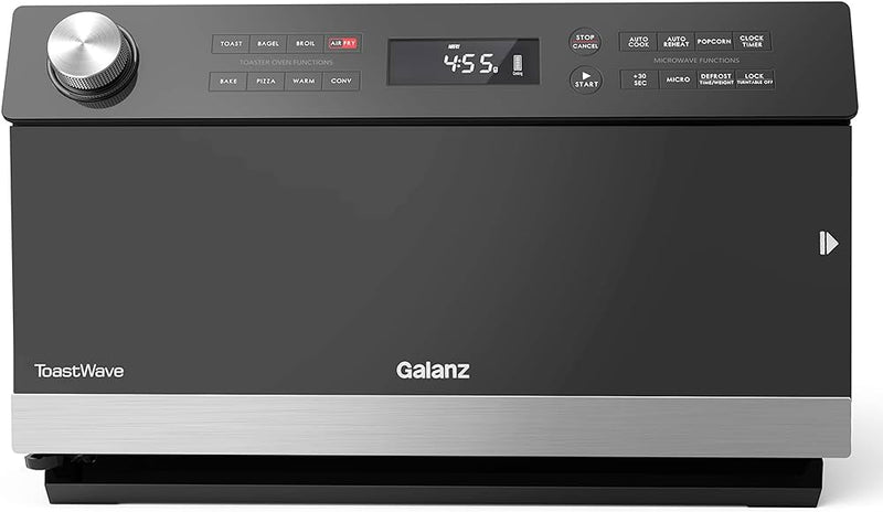 Galanz 0.9 Cu Ft 4-in-1 Multi-functional Air Fryer, Convection Oven, Microwave and Toaster Oven, Sensor Cooker, Inverter, TotalFry 360™ Technology GTWHG09S1A09 - Refurbished