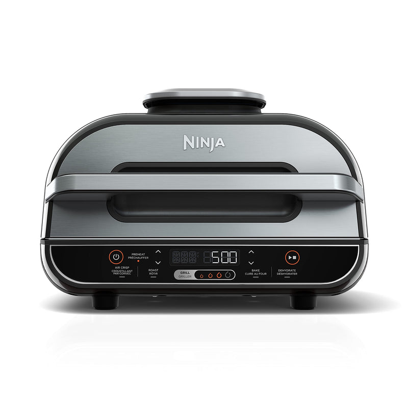 Ninja® Foodi™ XL 5-in-1 Indoor Grill with 4-Quart Air Fryer, Roast, Bake, & Dehydrate BG500C - Refurbished