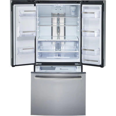 GE 33 inch 17.5 cu Counter-Depth French Door Fridge PYE18HYRKFS - Refurbished