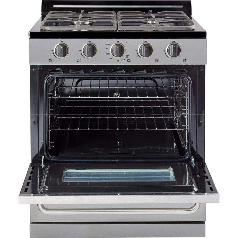 Unique Appliances 30-inch Freestanding Gas Range (Battery Ignition) UGP-30G OF2 S/S IMAGE 3