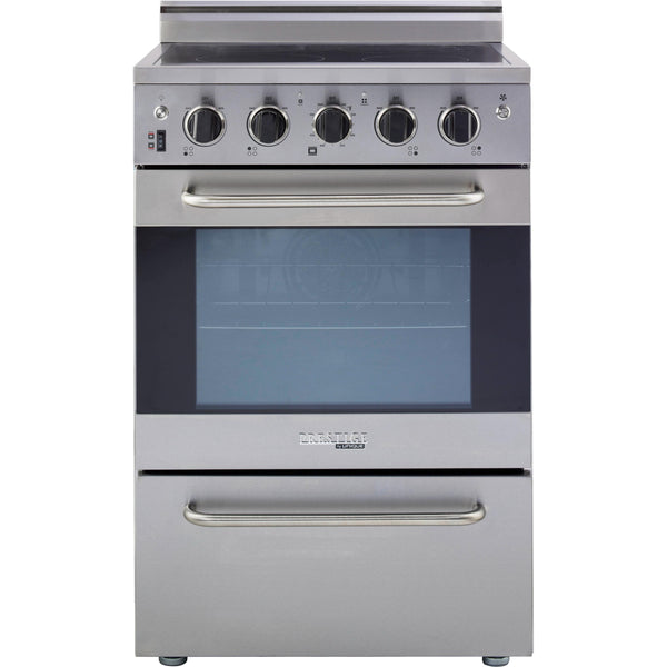 Unique Appliances 24-inch Freestanding Electric Range with Storage Drawer UGP-24V EC S/S IMAGE 1