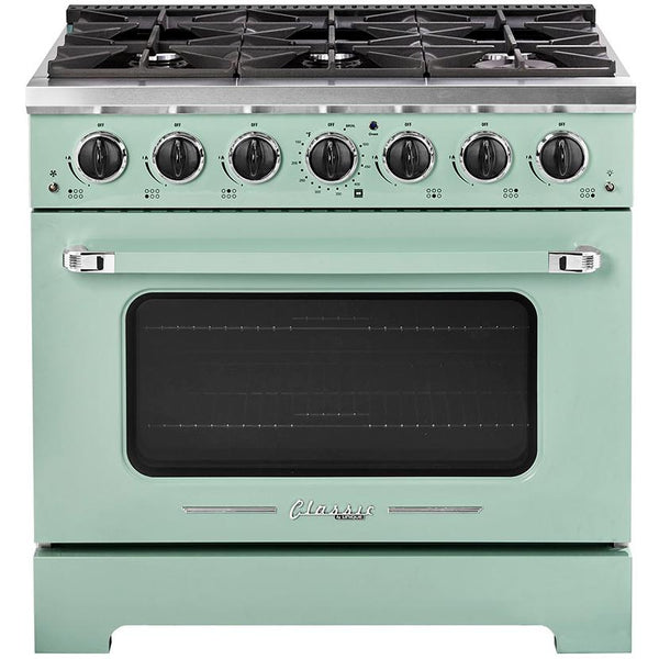 Unique Appliances 36-inch Freestanding Classic Retro Gas Range with Pro Convection UGP-36CR LG IMAGE 1