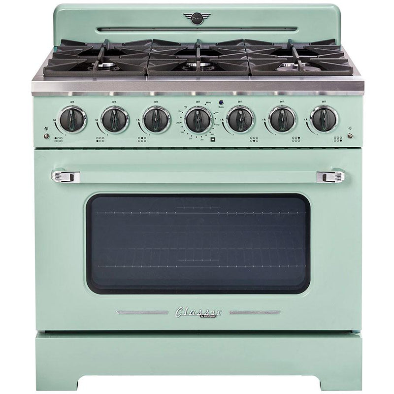 Unique Appliances 36-inch Freestanding Classic Retro Gas Range with Pro Convection UGP-36CR LG IMAGE 2