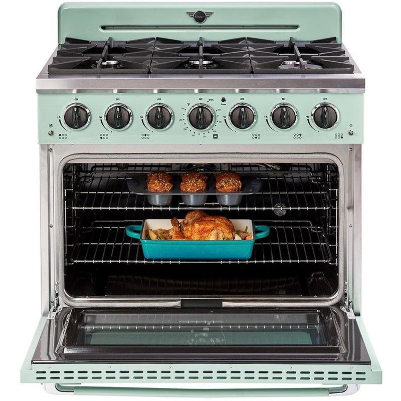 Unique Appliances 36-inch Freestanding Classic Retro Gas Range with Pro Convection UGP-36CR LG IMAGE 5