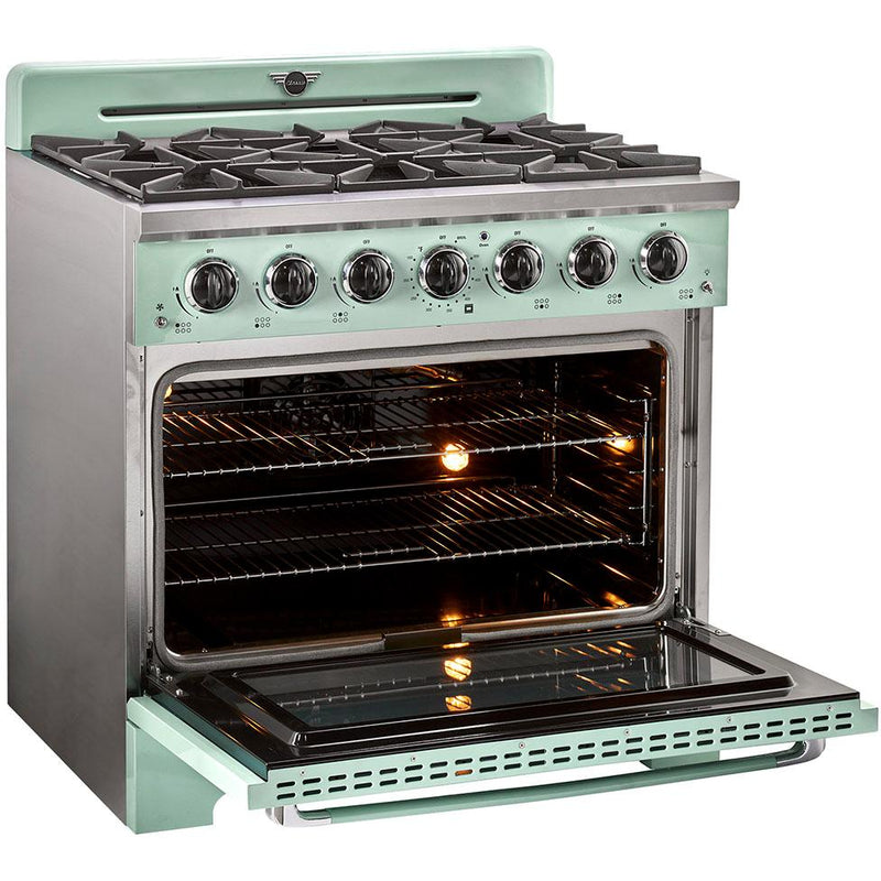 Unique Appliances 36-inch Freestanding Classic Retro Gas Range with Pro Convection UGP-36CR LG IMAGE 6