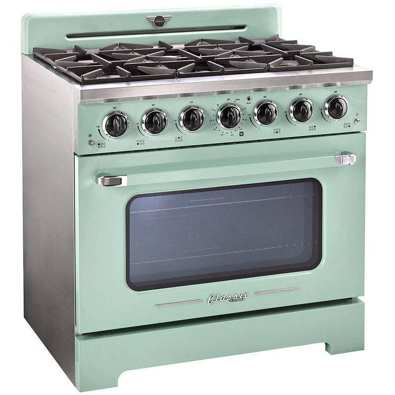 Unique Appliances 36-inch Freestanding Classic Retro Gas Range with Pro Convection UGP-36CR LG IMAGE 8