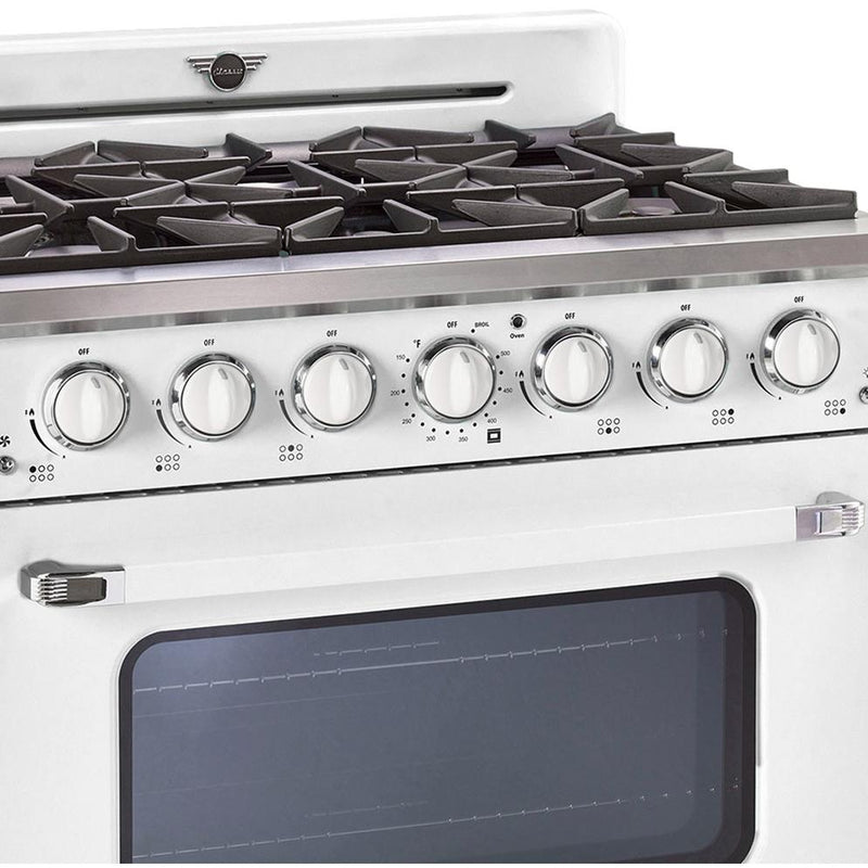 Unique Appliances 36-inch Freestanding Classic Retro Gas Range with Pro Convection UGP-36CR W IMAGE 11