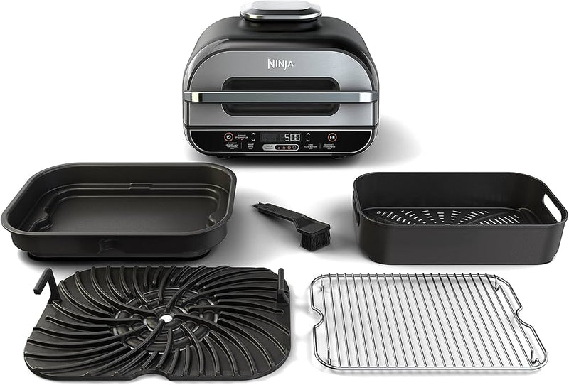 Ninja® Foodi™ XL 5-in-1 Indoor Grill with 4-Quart Air Fryer, Roast, Bake, & Dehydrate BG500C - Refurbished