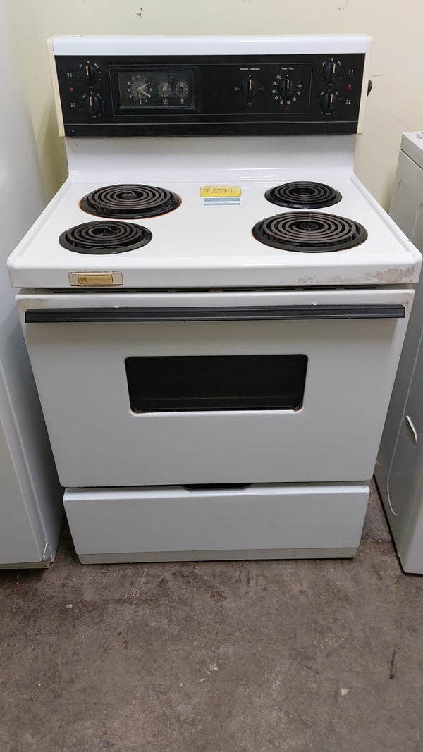 Used White Westing House Coil Top Stove CR6