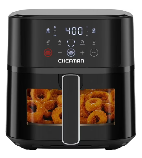 Chefman TurboFry Touch 6-Qt Easy-View Air Fryer RJ38-6TW-BLACK-CA - Refurbished