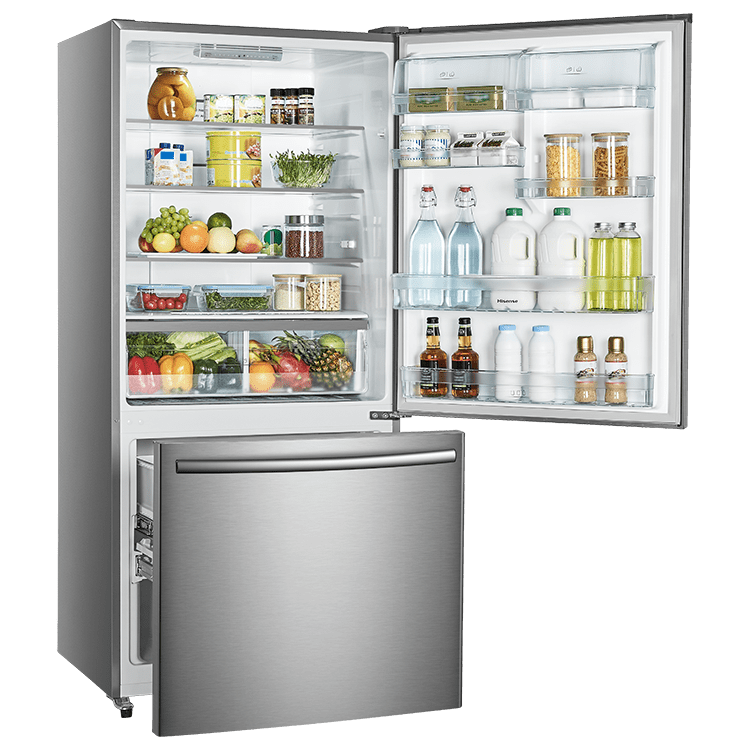 Hisense 31 inch 17 cu Counter-Depth Bottom Mount Fridge RB17N6DSE-LH - Refurbished