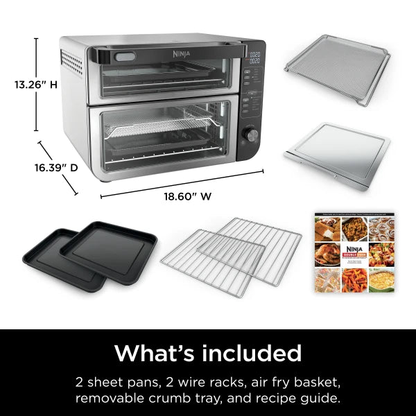 Ninja® 12-in-1 Double Oven with FlexDoor™ DCT401C - Refurbished