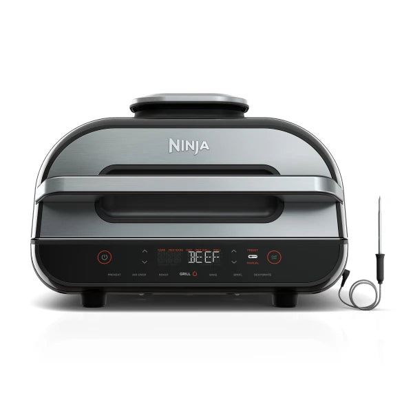 Ninja® Foodi™ Smart XL 6-in-1 Indoor Grill with 4-Quart Air Fryer, Roast, Bake, Dehydrate, Broil, and Smart Cook System FG551 - Refurbished