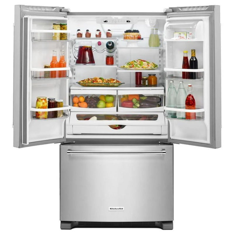 KitchenAid 36 inch 20 cu Counter-Depth French Door Fridge KRFC300ESS - Refurbished