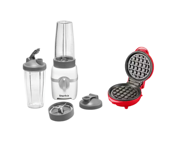 Starfrit Compact Kitchen Essentials Set – Personal Blender & Waffle Maker