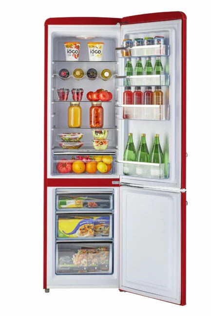 Unique 22 inch 9 cu Retro Bottom Mount Fridge UGP-275L R AC - Scratch and Dent