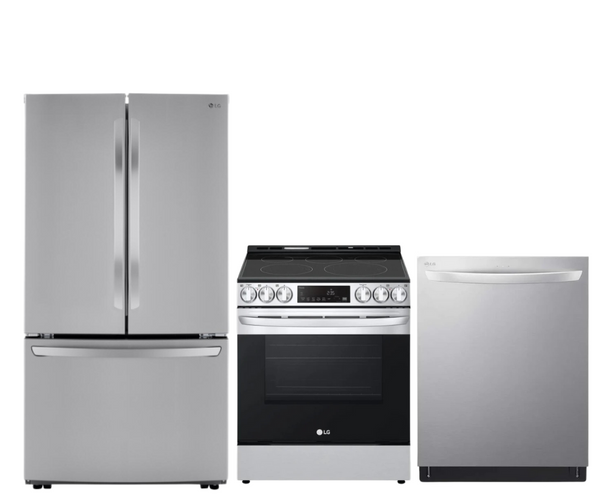 LG Kitchen Appliance Package - LRFCC23D6S, LSEL6333F, LDTS5552S