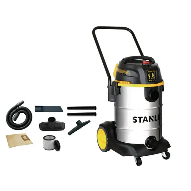 Stanley 8 Gallon Wet/Dry Stainless Steel Vacuum 8110803 - Refurbished