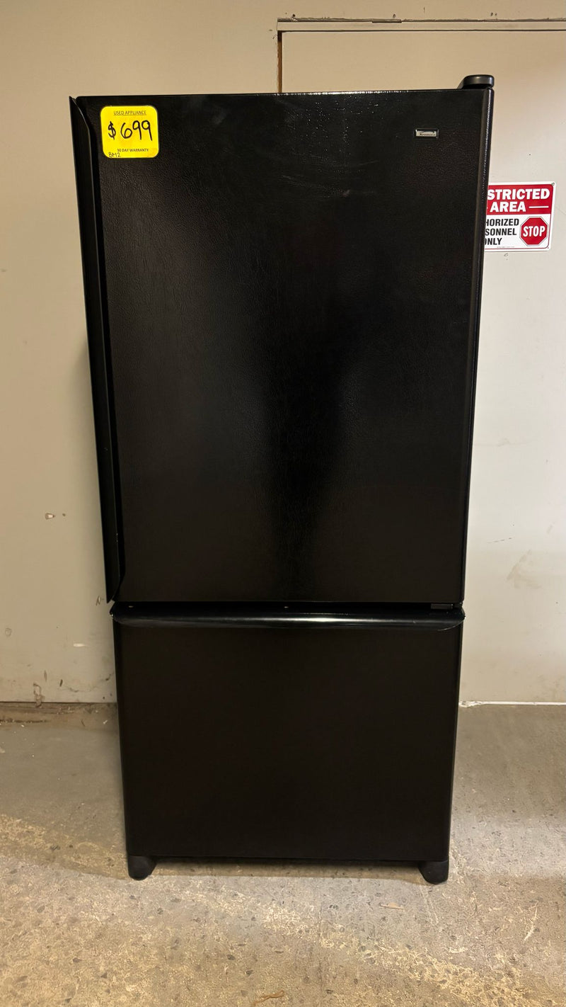 Used Kenmore Black Bottom Mount Fridge