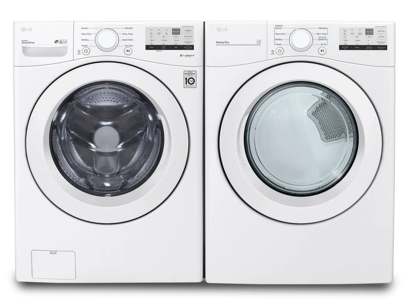 LG White Front Load Laundry Set WM3400CW, DLE3400W - Refurbished SET8