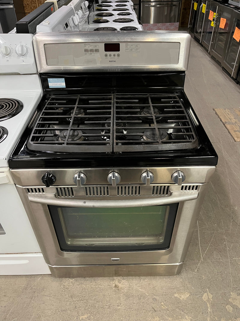 Used Maytag Stainless Steel Gas Range W/ Convection & Self Clean GR1